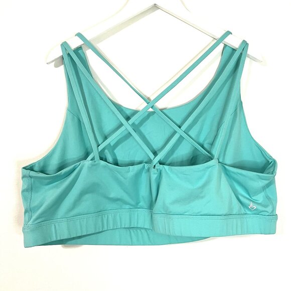 Torrid Blue Happy Camper Low-Impact Wireless Strappy Back Active Sports Bra 5X - Picture 6 of 7